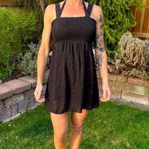 Black RVCA sun dress with ribbed top